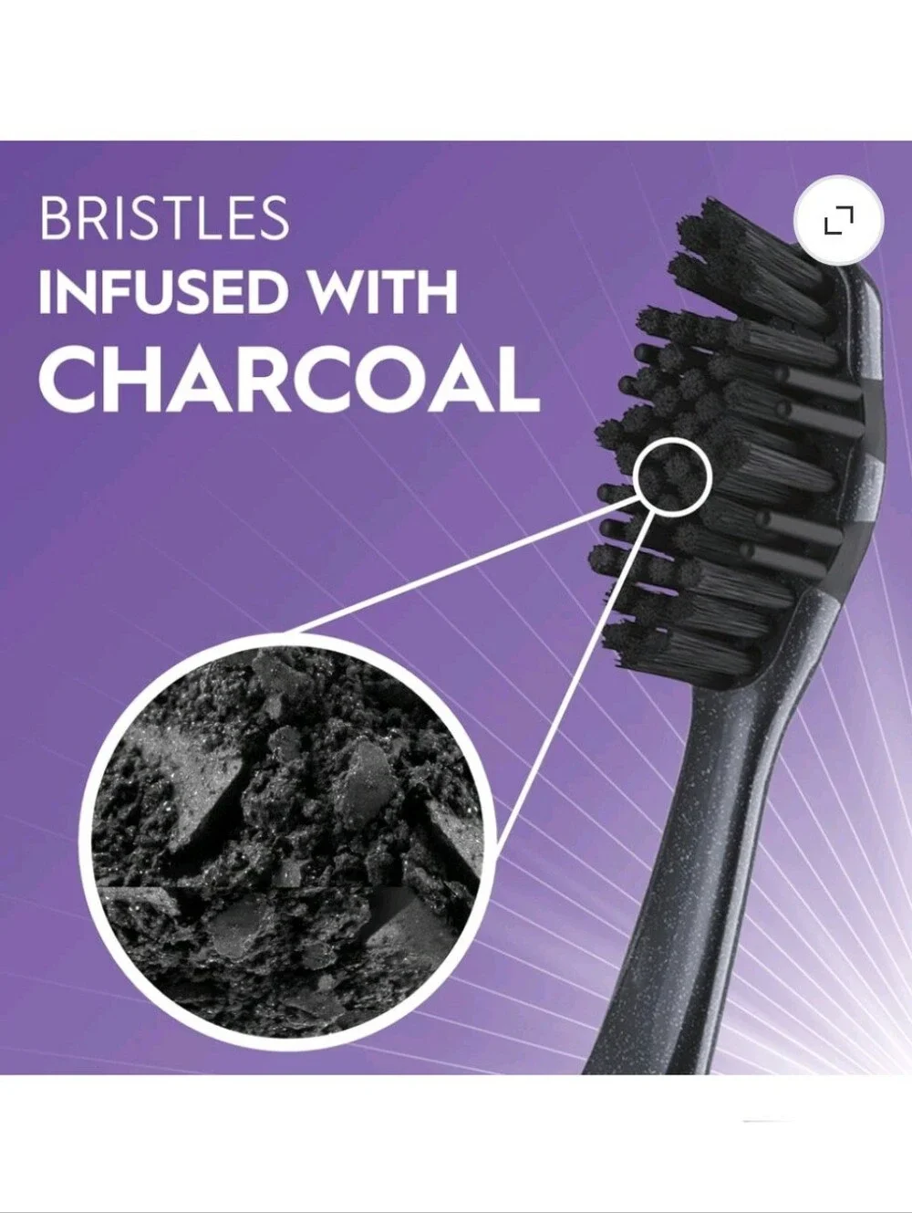 🍭7/$15 Oral-B Charcoal Whitening Toothbrush Medium Bristle
